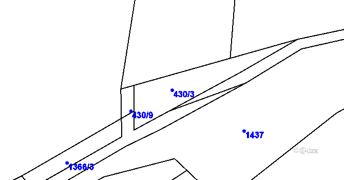 Parcela st. 430/3 v KÚ Želechovice nad Dřevnicí, Katastrální mapa