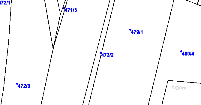 Parcela st. 473/2 v KÚ Želechovice nad Dřevnicí, Katastrální mapa
