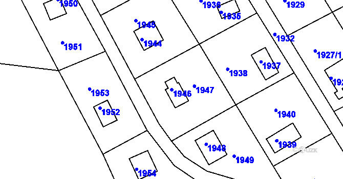 Parcela st. 1946 v KÚ Želechovice nad Dřevnicí, Katastrální mapa