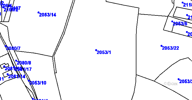 Parcela st. 2053/1 v KÚ Želechovice nad Dřevnicí, Katastrální mapa