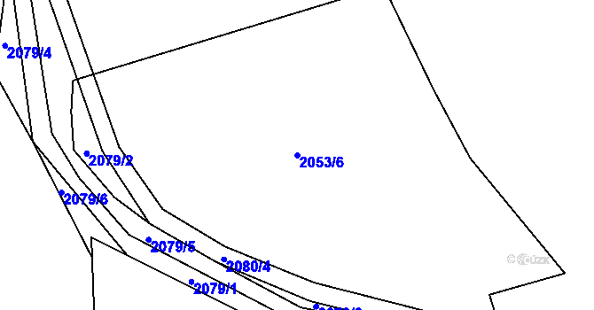 Parcela st. 2053/6 v KÚ Želechovice nad Dřevnicí, Katastrální mapa