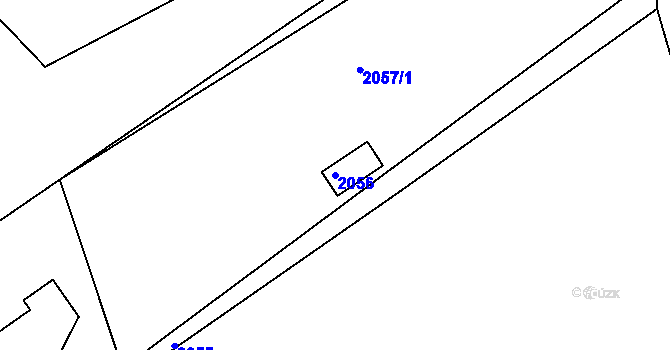 Parcela st. 2056 v KÚ Želechovice nad Dřevnicí, Katastrální mapa
