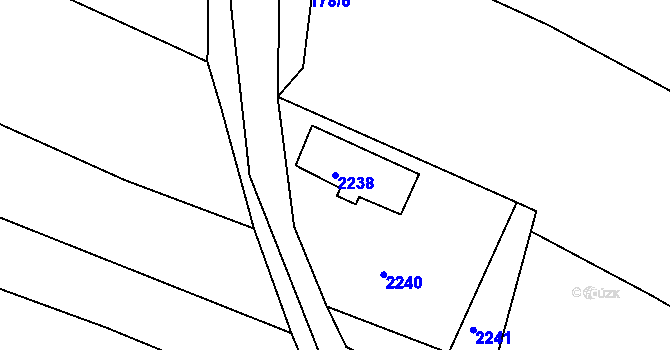Parcela st. 2238 v KÚ Želechovice nad Dřevnicí, Katastrální mapa