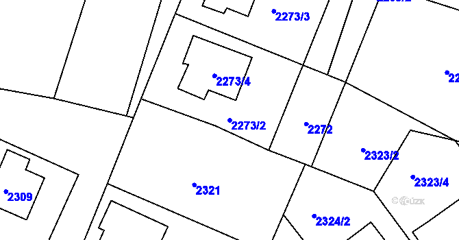 Parcela st. 2273/2 v KÚ Želechovice nad Dřevnicí, Katastrální mapa