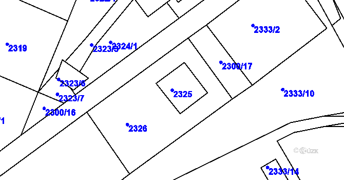 Parcela st. 2325 v KÚ Želechovice nad Dřevnicí, Katastrální mapa