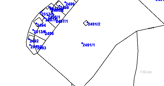 Parcela st. 2491/1 v KÚ Želechovice nad Dřevnicí, Katastrální mapa