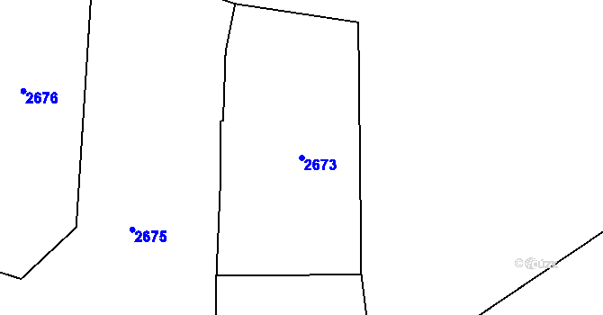 Parcela st. 2673 v KÚ Želechovice nad Dřevnicí, Katastrální mapa