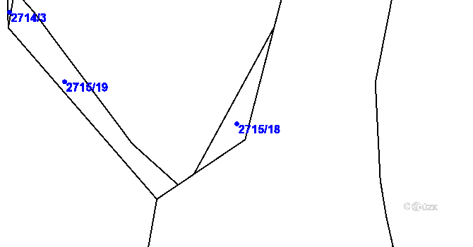 Parcela st. 2715/18 v KÚ Želechovice nad Dřevnicí, Katastrální mapa