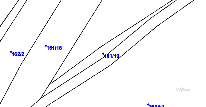 Parcela st. 161/19 v KÚ Želechovice nad Dřevnicí, Katastrální mapa