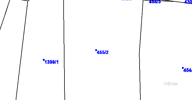 Parcela st. 455/2 v KÚ Želechovice nad Dřevnicí, Katastrální mapa