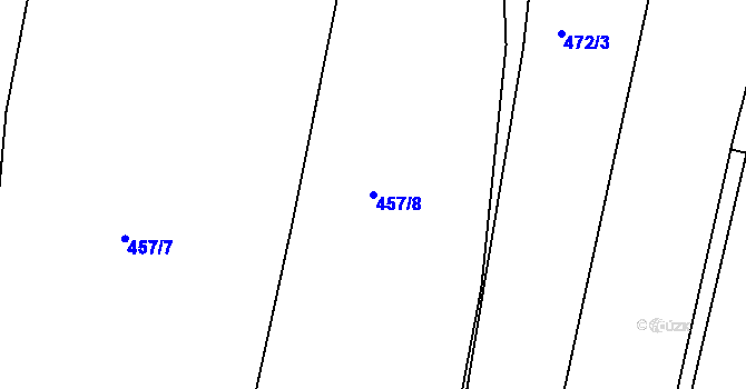 Parcela st. 457/8 v KÚ Želechovice nad Dřevnicí, Katastrální mapa