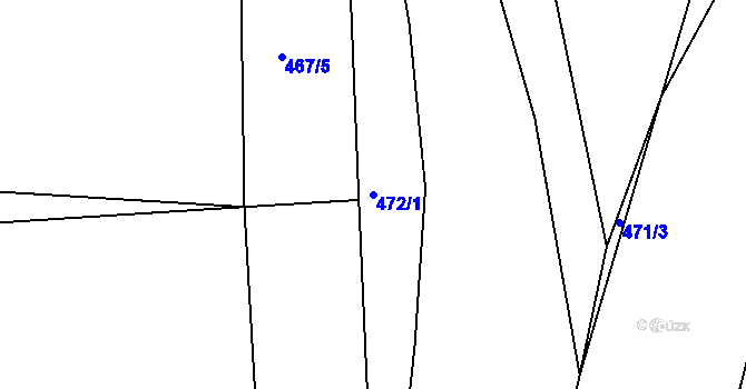 Parcela st. 472/1 v KÚ Želechovice nad Dřevnicí, Katastrální mapa