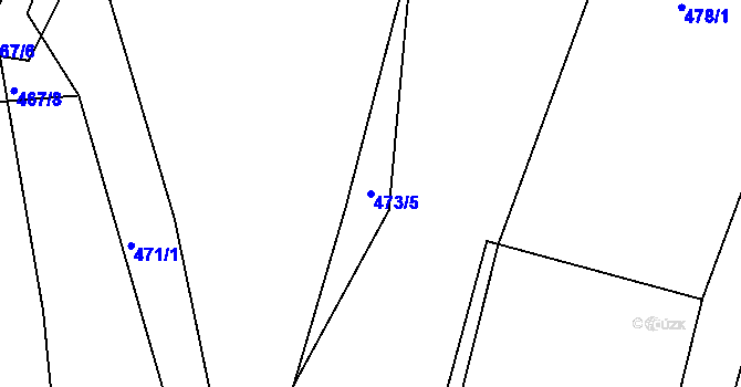 Parcela st. 473/5 v KÚ Želechovice nad Dřevnicí, Katastrální mapa