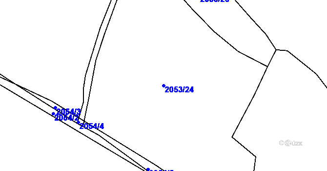 Parcela st. 2053/24 v KÚ Želechovice nad Dřevnicí, Katastrální mapa