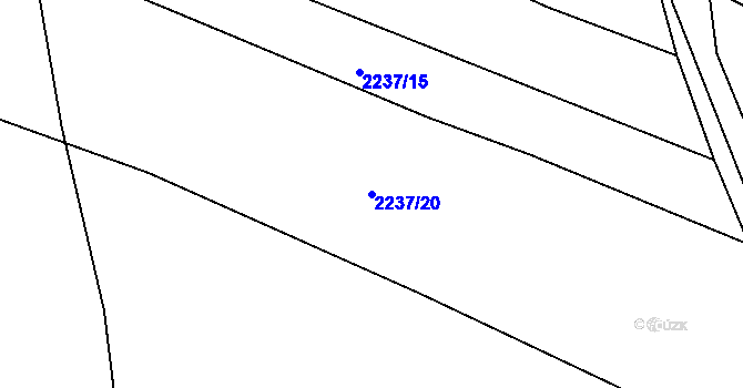 Parcela st. 2237/20 v KÚ Želechovice nad Dřevnicí, Katastrální mapa