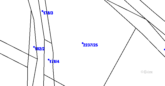 Parcela st. 2237/25 v KÚ Želechovice nad Dřevnicí, Katastrální mapa