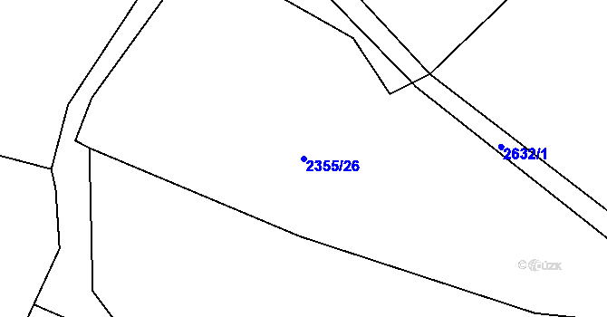 Parcela st. 2355/26 v KÚ Želechovice nad Dřevnicí, Katastrální mapa