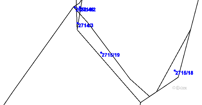 Parcela st. 2715/19 v KÚ Želechovice nad Dřevnicí, Katastrální mapa