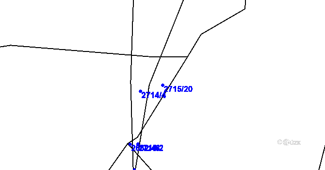 Parcela st. 2715/20 v KÚ Želechovice nad Dřevnicí, Katastrální mapa
