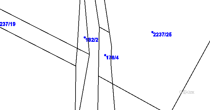 Parcela st. 178/4 v KÚ Želechovice nad Dřevnicí, Katastrální mapa