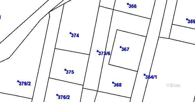 Parcela st. 373/6 v KÚ Želechovice nad Dřevnicí, Katastrální mapa