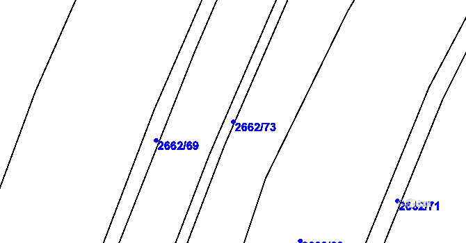Parcela st. 2662/73 v KÚ Želechovice nad Dřevnicí, Katastrální mapa