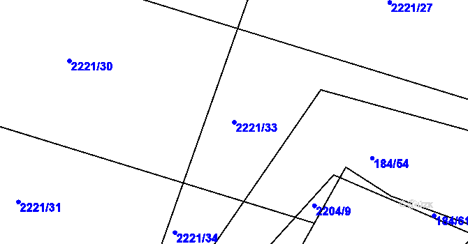 Parcela st. 2221/33 v KÚ Želechovice nad Dřevnicí, Katastrální mapa
