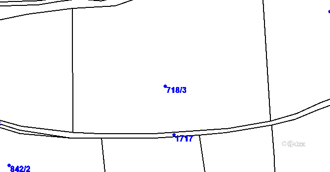 Parcela st. 718/3 v KÚ Želenice u Mostu, Katastrální mapa