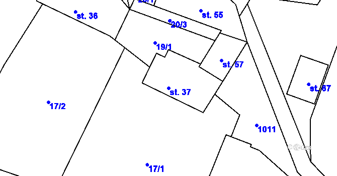 Parcela st. 37 v KÚ Frymburk u Sušice, Katastrální mapa