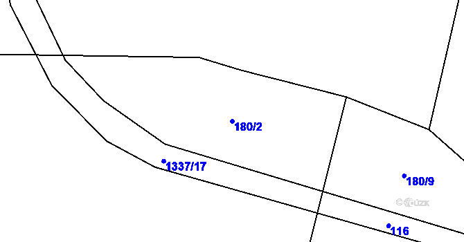 Parcela st. 180/2 v KÚ Frymburk u Sušice, Katastrální mapa