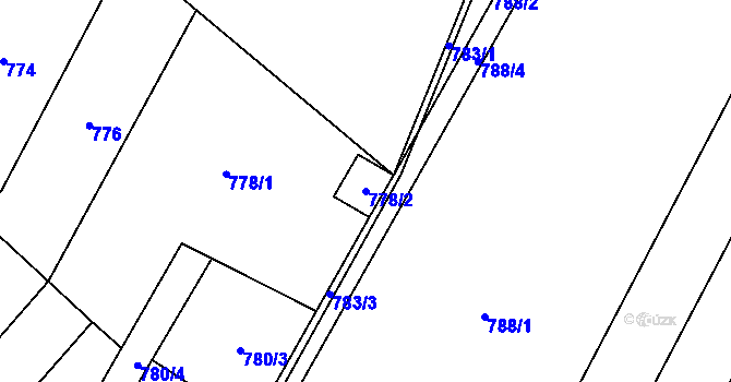 Parcela st. 778/2 v KÚ Želešice, Katastrální mapa