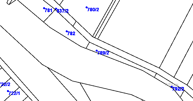 Parcela st. 789/2 v KÚ Želešice, Katastrální mapa