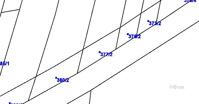 Parcela st. 377/2 v KÚ Želešice, Katastrální mapa