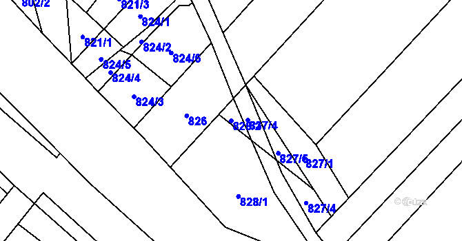 Parcela st. 828/2 v KÚ Želešice, Katastrální mapa