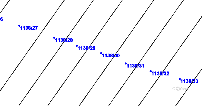 Parcela st. 1138/30 v KÚ Želešice, Katastrální mapa