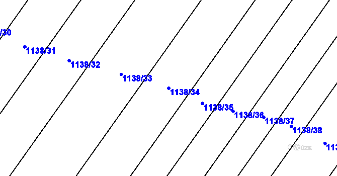 Parcela st. 1138/34 v KÚ Želešice, Katastrální mapa