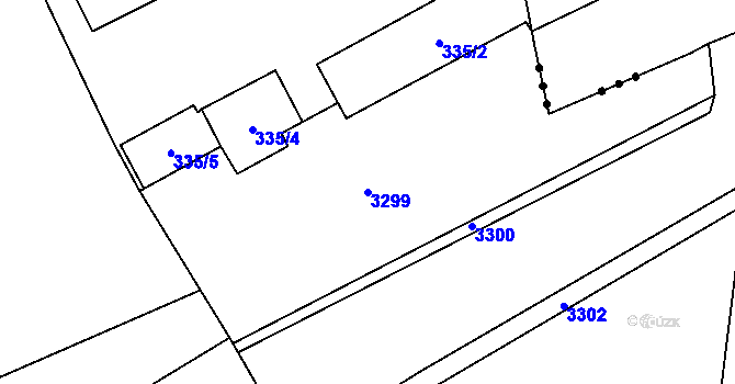 Parcela st. 3299 v KÚ Želešice, Katastrální mapa
