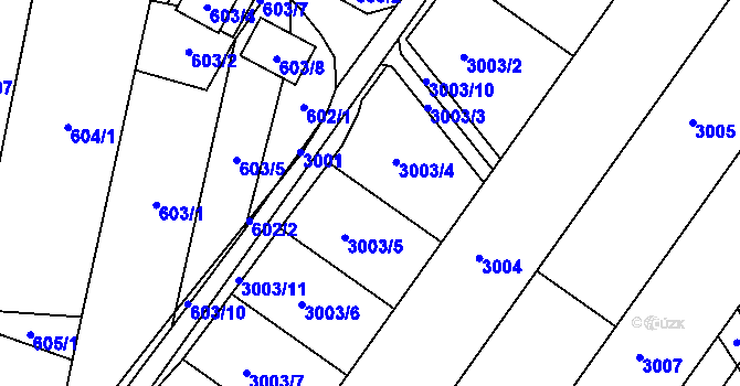 Parcela st. 3003 v KÚ Želešice, Katastrální mapa