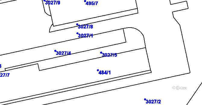 Parcela st. 3027/5 v KÚ Želešice, Katastrální mapa