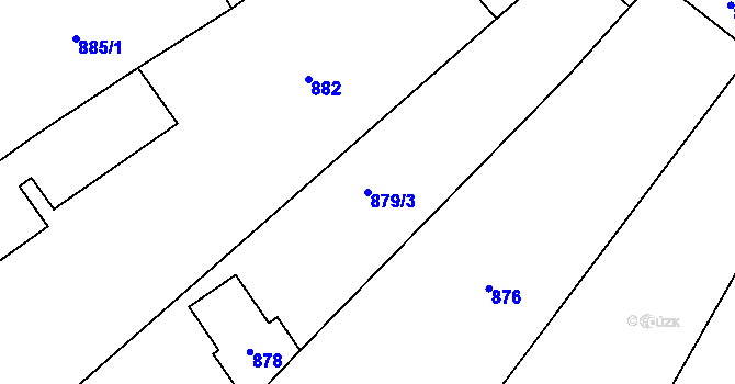 Parcela st. 879/3 v KÚ Želešice, Katastrální mapa