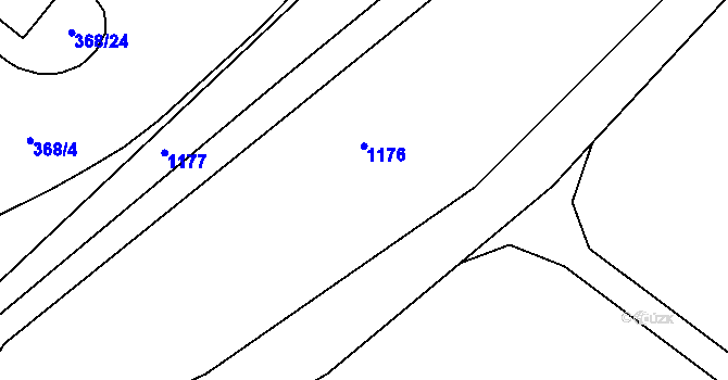 Parcela st. 370/18 v KÚ Šašovice, Katastrální mapa