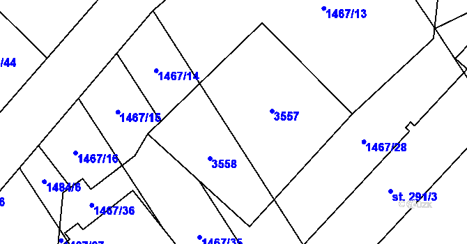 Parcela st. 346 v KÚ Želetava, Katastrální mapa