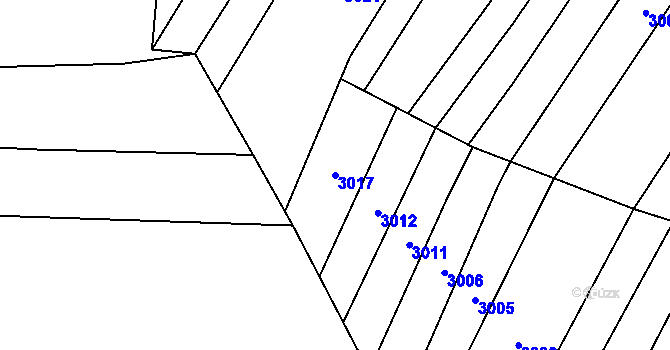 Parcela st. 3017 v KÚ Želetava, Katastrální mapa