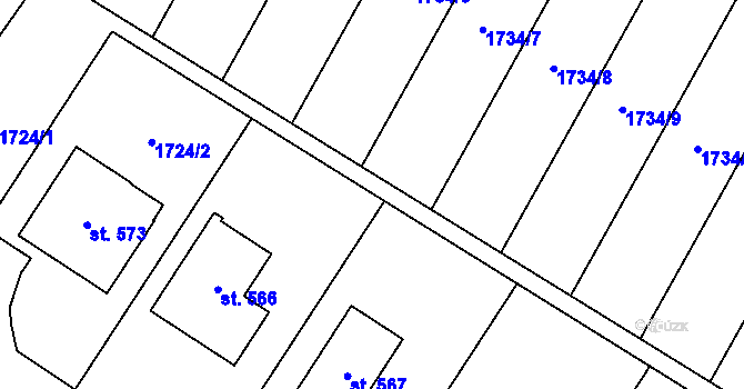 Parcela st. 690/11 v KÚ Želetice u Znojma, Katastrální mapa