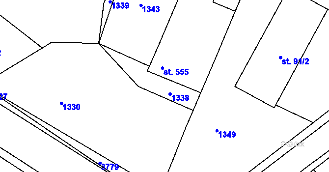 Parcela st. 187 v KÚ Želetice u Znojma, Katastrální mapa