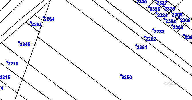 Parcela st. 500/2 v KÚ Želetice u Znojma, Katastrální mapa