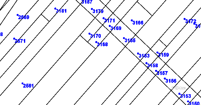 Parcela st. 560 v KÚ Želetice u Znojma, Katastrální mapa