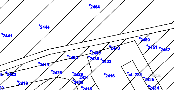 Parcela st. 677/5 v KÚ Želetice u Znojma, Katastrální mapa