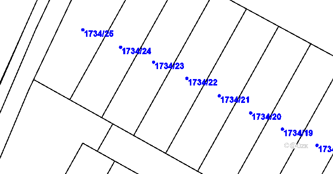 Parcela st. 690/7 v KÚ Želetice u Znojma, Katastrální mapa