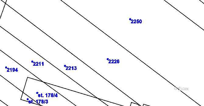 Parcela st. 500/10 v KÚ Želetice u Znojma, Katastrální mapa